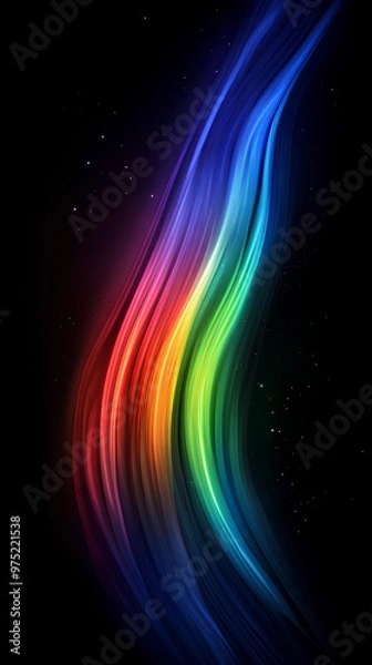 Fototapeta abstract background with rainbow, generative a.i.