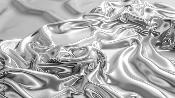 Obraz Elegant smooth silver background with subtle textures fading into a polished metallic or glass-like finish. Ideal for sophisticated designs, showcasing a high-resolution, blended dissolve effect creat