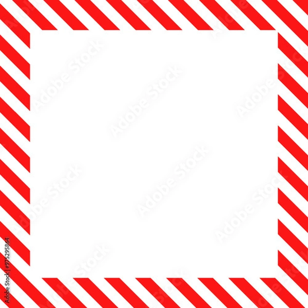 Fototapeta Red and white background christmas border frame element