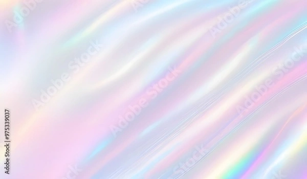 Fototapeta Holographic background seamless trendy iridescent light foil texture. Soft holographic pastel unicorn marble background pattern. Modern pearlescent blurry abstract swirl illustration.	
