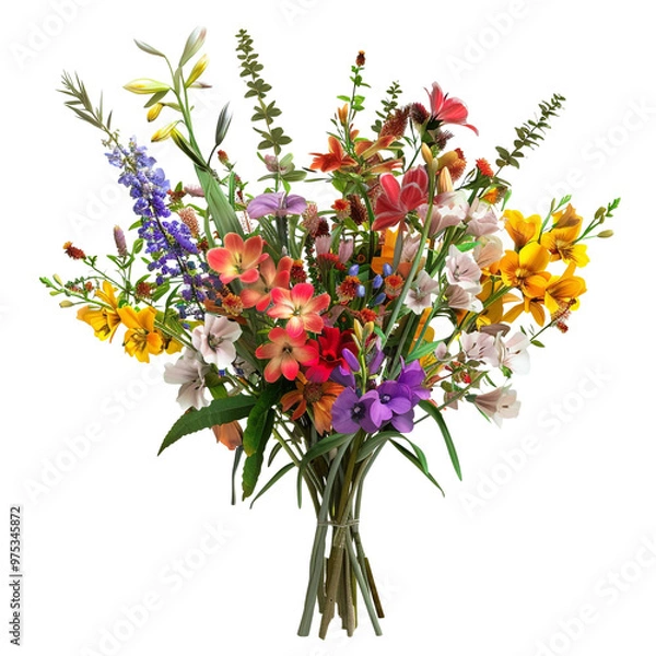 Fototapeta A Vibrant Bouquet of Summer Blooms