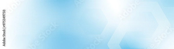Obraz Abstract Hexagonal Design with Gradient in Light Blue Tones