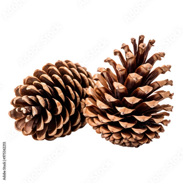 Fototapeta pine cones isolated on transparent background

