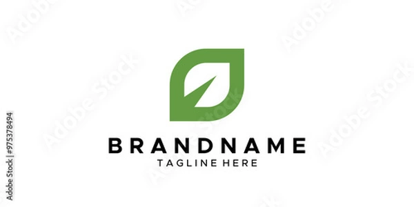 Obraz a leaf themed graphic image, on a white background. vector graphic base.