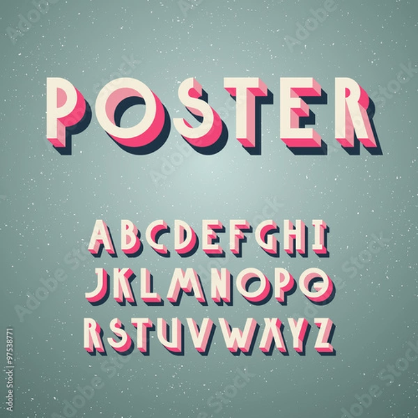 Obraz Deco poster typeface