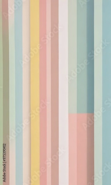 Obraz a vertical arrangement of horizontal stripes in various pastel colors, creating a visually appealing abstract pattern.