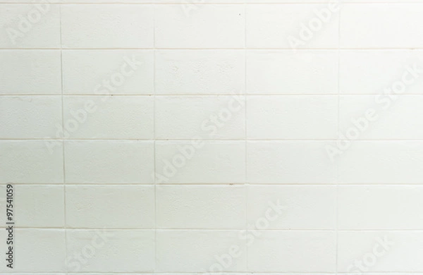 Obraz White brick wall for background