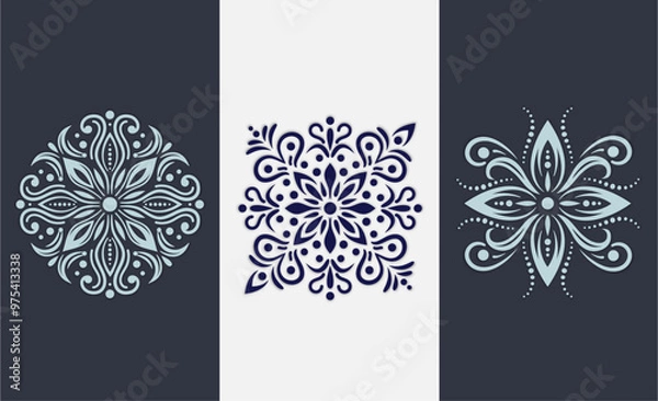 Fototapeta Simple vector mandala pattern design.