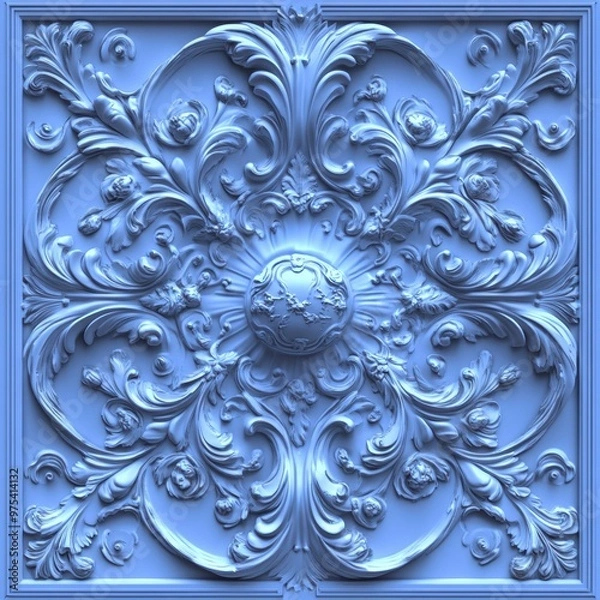 Obraz Ornate Blue Design.