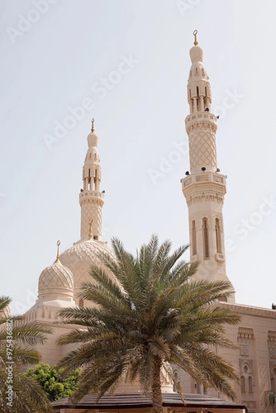 Fototapeta Jumeirah Mosque loved architectural treasure and tourist attraction in Dubai