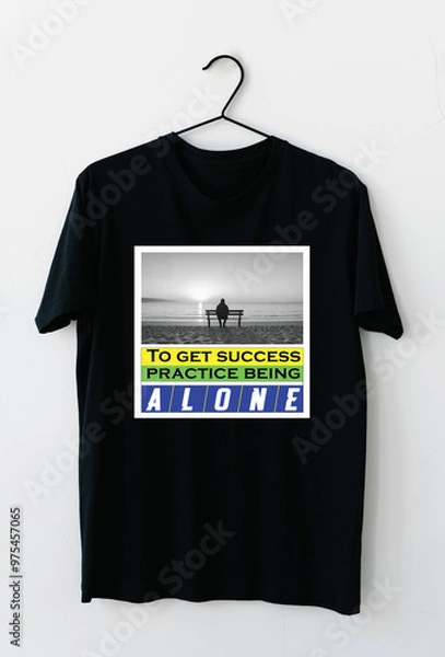 Obraz Simple black men's tee mockup