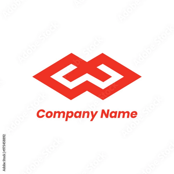 Fototapeta vector logo with initial W with left and right wings, this logo is suitable for any company