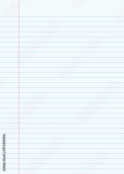 Fototapeta Notebook paper background. Lined notebook paper 1