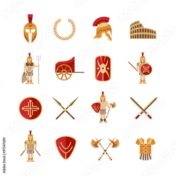 Obraz Gladiator Icons Set