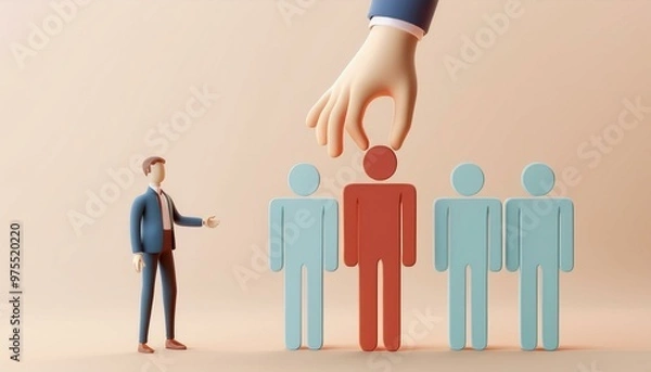 Fototapeta Talent Management: Finding the Right Person for the Team, Enhancing Employee Performance and Organizational Success with Strategic Hiring and Workforce Development