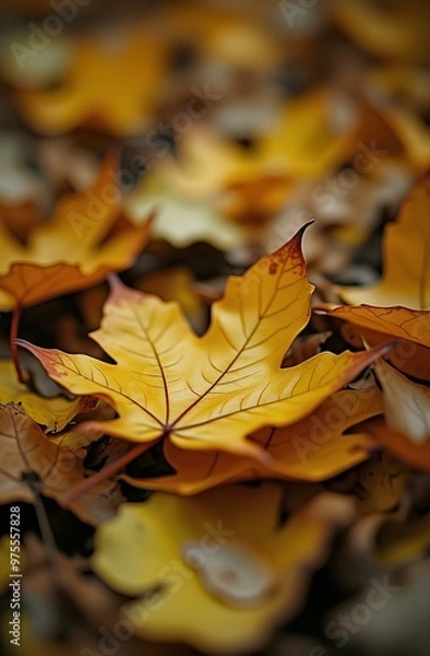 Obraz yellow autumn leaves