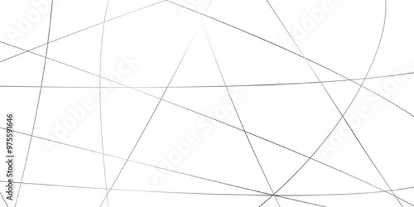 Fototapeta Abstract white background with black and gray stroke lines pattern .black and gray geometric random chaotic creative lines background backdrop .luxury modern technology concept diagonal line .