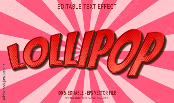 Obraz lollipop editable text effect