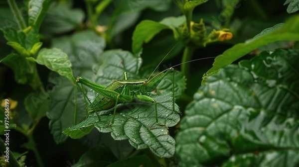 Fototapeta katydid close up 