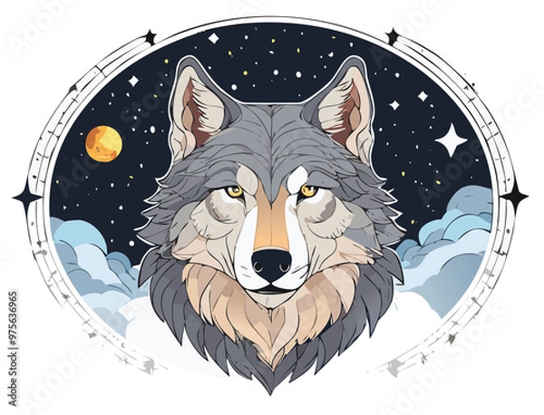 Fototapeta wolf in winter