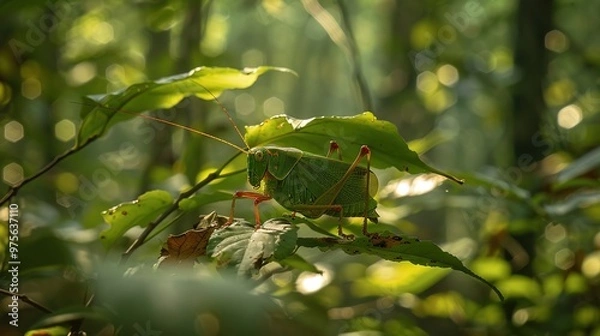 Obraz katydid close up 