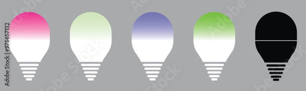 Obraz RGB light bulbs vector.
