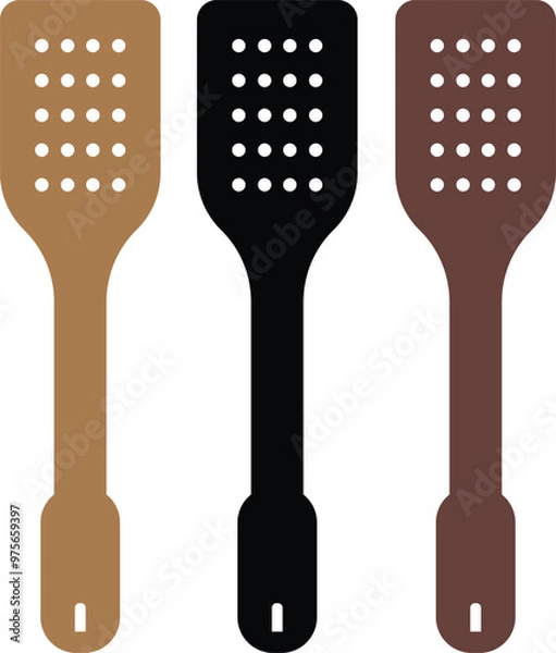 Obraz Slotted spatula vector
