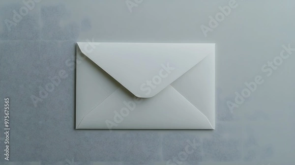 Obraz 149. A classic white envelope with a subtle emboss