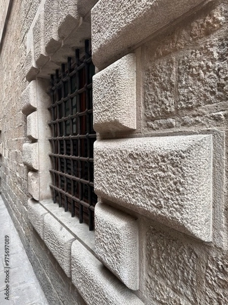 Obraz stone wall and window