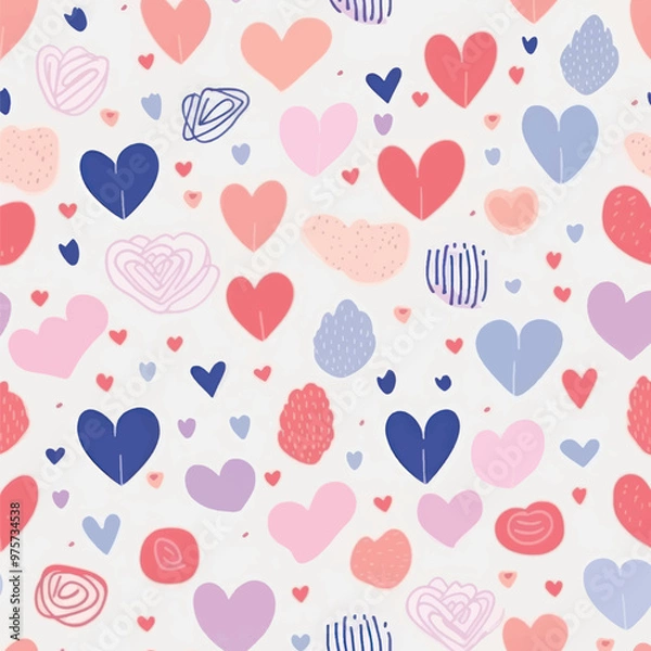 Fototapeta Colorful heart pattern design
