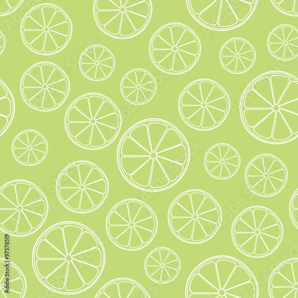 Obraz vector seamless citrus fruit  pattern