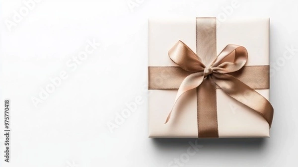 Fototapeta A simple gift voucher featuring a clean, modern layout with bold text, isolated on a white background