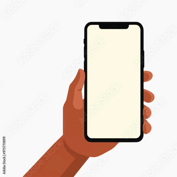 Obraz Hand holding blank smartphone
