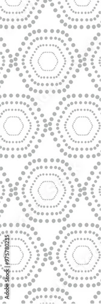 Fototapeta A repeating pattern of gray dots forming hexagonal shapes, suitable for backgrounds or textile designs.