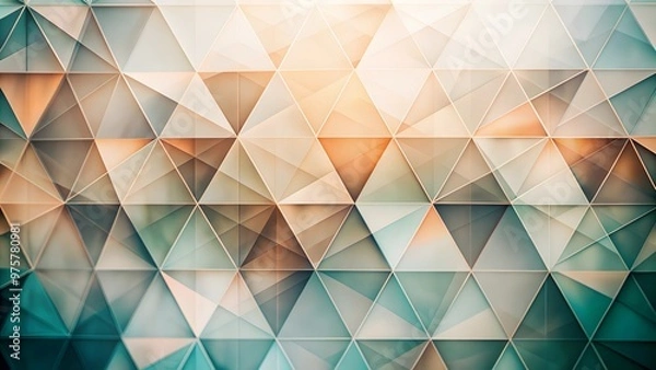 Obraz Minimalist modern minimal geometric background with subtle polygonal shapes in neutral colors, modern theme, calming, clean design backdrop