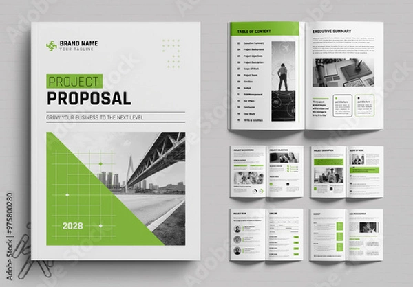 Fototapeta Project Proposal Design Layout