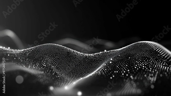 Fototapeta abstract technology particles mesh background