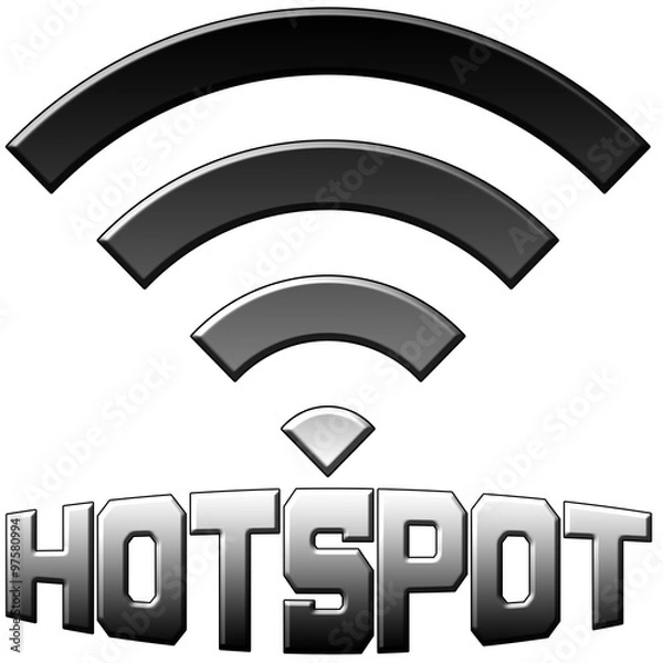 Obraz Hotspot symbol text logo