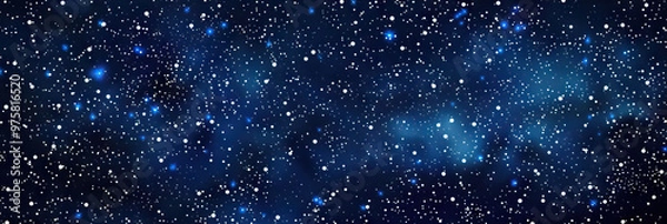 Fototapeta Navy Starry Night: A starry sky filled with twinkling stars, lending an air of sophistication and elegance to any setting.