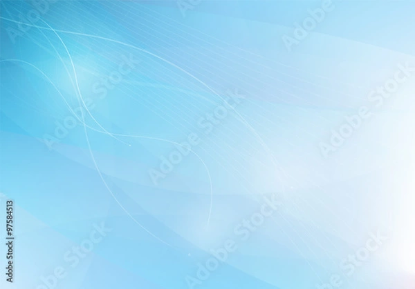 Obraz Blue abstrack background with lines waves, vector