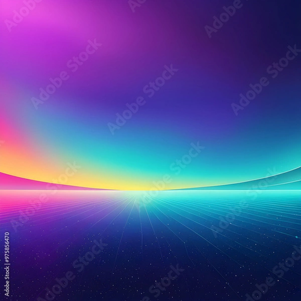 Fototapeta Ethereal Gradient Landscape with Cosmic Reflections