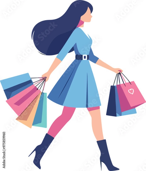 Fototapeta Shopping lady 
