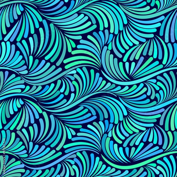 Fototapeta Seamless abstract geometric pattern background. Repeatable vector