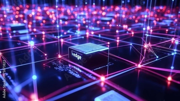 Obraz Edge Computing technology- A distributed internet network of connected devices