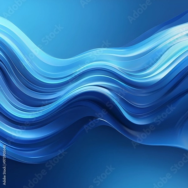 Obraz abstract-modern-wavy-technology-background-in-blue 