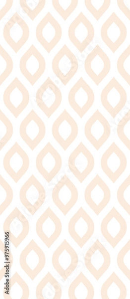 Fototapeta A seamless pattern featuring an elegant design of interlocking shapes in soft beige tones.