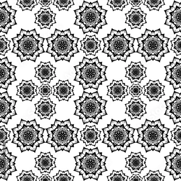 Fototapeta Indonesian Floral Batik Pattern