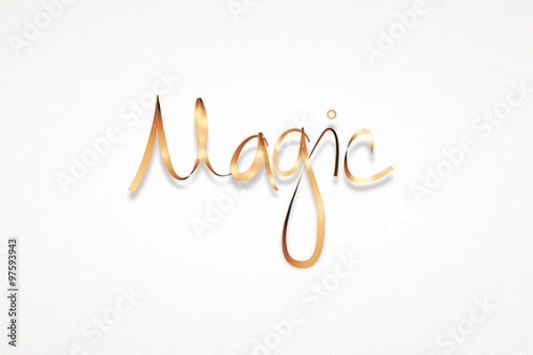 Obraz Magic gold white background