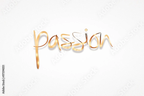Obraz Passion gold white background