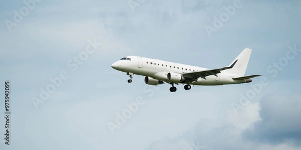 Fototapeta 伊丹空港に着陸する飛行機